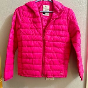GAP Kids Vibrant Pink Puffer Coat